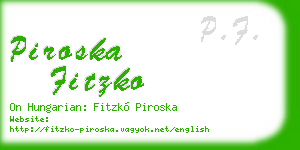 piroska fitzko business card