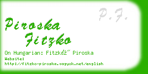 piroska fitzko business card